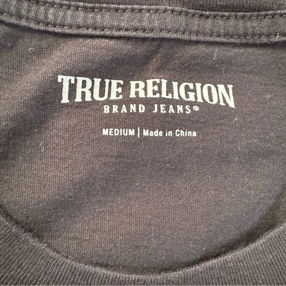 True Religion Long Sleeve Icons Logo Mens Medium - Black TEE
